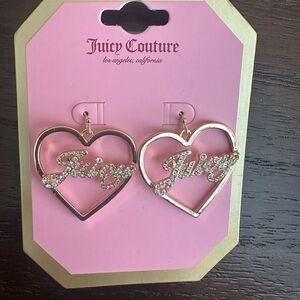 Juicy Couture Gold Heart-Shaped Earrings